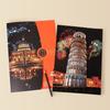 4Pcs/Set A3 Diy Scratch Painting Set Colosseum Forbidden City Cherry Blossom Castle Night View Laser Scratch Art Drawing Toys