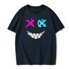Summer New European Size T-shirt Fashionable Men's English Letter Printing Casual Street Fitness High-quality Cotton Top