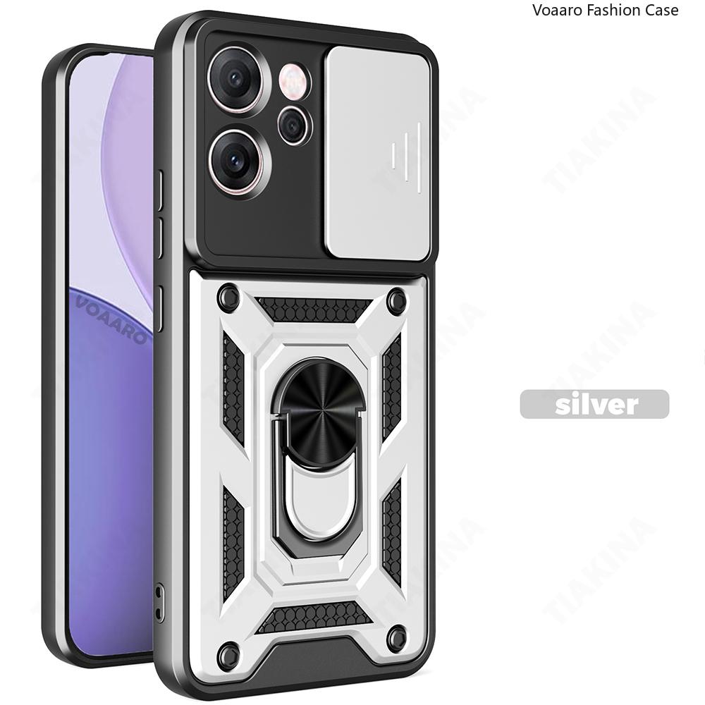 Slide Lens Armor Funda for OPPO Reno14 F 5G Case for OPPO Reno14 Pro Reno 14 F 5G Case Magnetic Ring Stand Holder Cover Capa