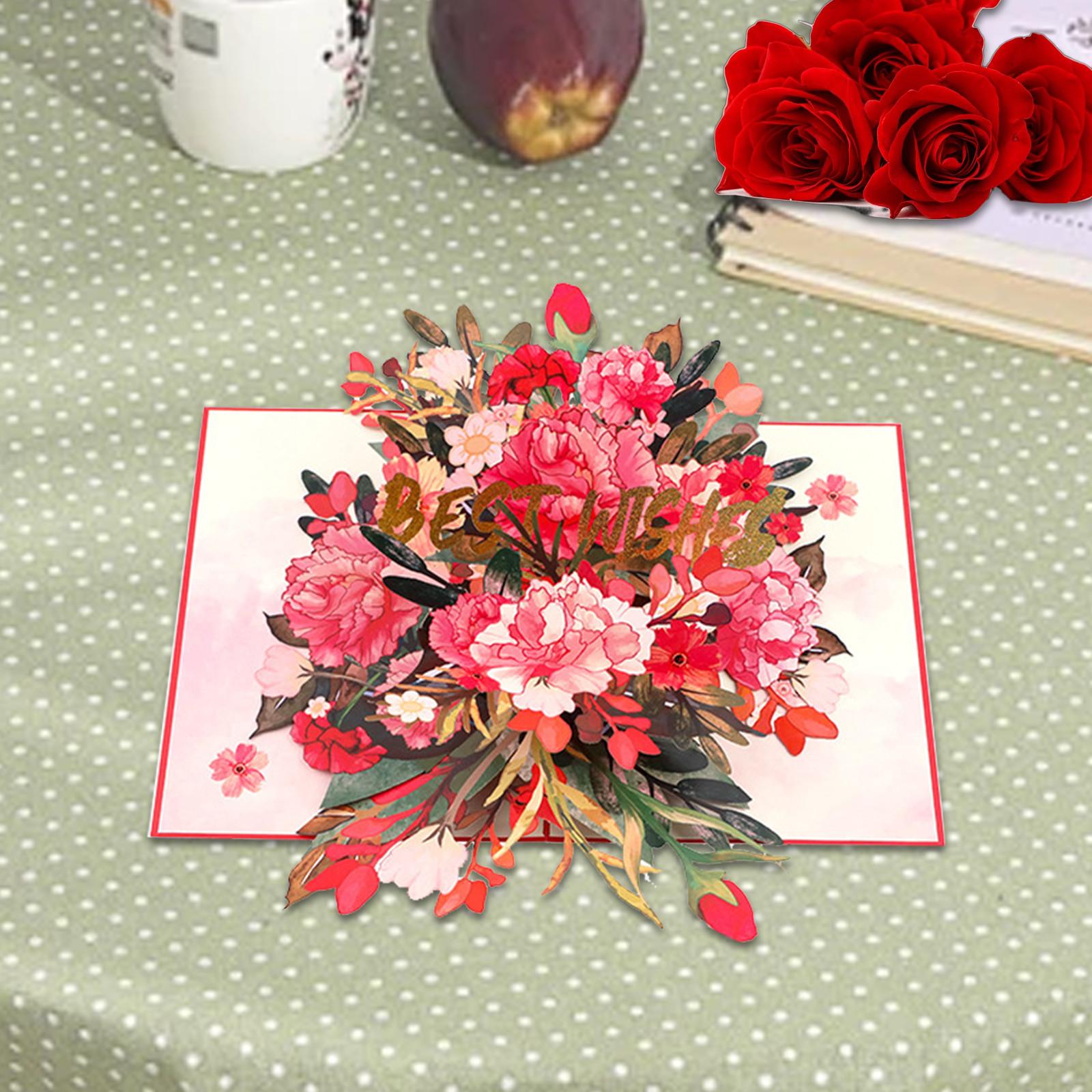 

Изысканная 3D-открытка с бабочкой, поздравительные открытки с ромашками, наилучшие пожелания, приглашения, поздравительная открытка, подарок на день рождения One Size красный