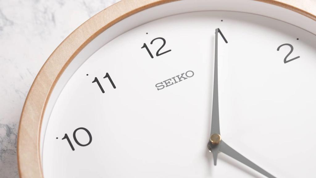 Seiko Clock Wall Clock Radio Analog Natural Colored Wood Diameter 270 x 48mm KX267B