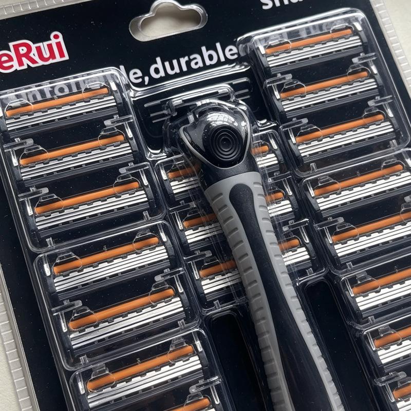 1 Set Griff Manuell Professionell Gesichtspflege Bart 3-Lagen Klinge Sicherheit Rasierer Und Rasierer Ständer Rasierer Basis Für Männer