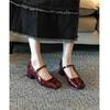 Light Luxury Daughter Style Temperament Thick Heel Single Shoes Summer Skirt Height Increase Thin Thick Heel Mary Jane Shoes