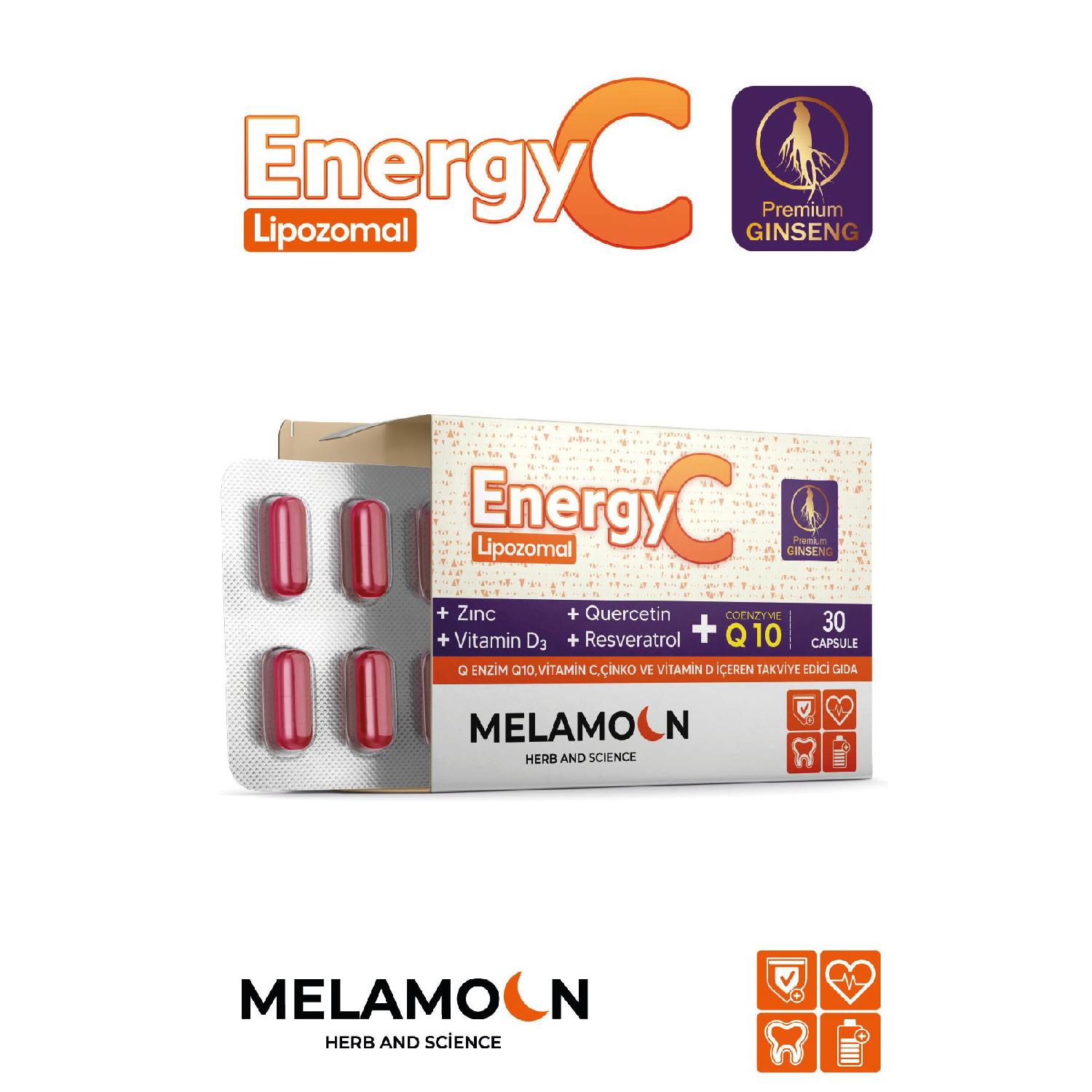 

Energy C Liposomal Supplement Containing Vitamin C And Coenzyme Q10 - 30 Capsules