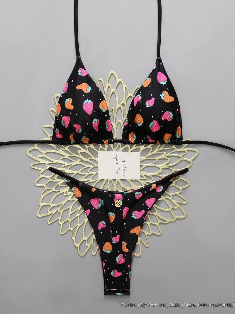 European & American 2026 Hot Style Sexy Split Thong Bikini Swimwear