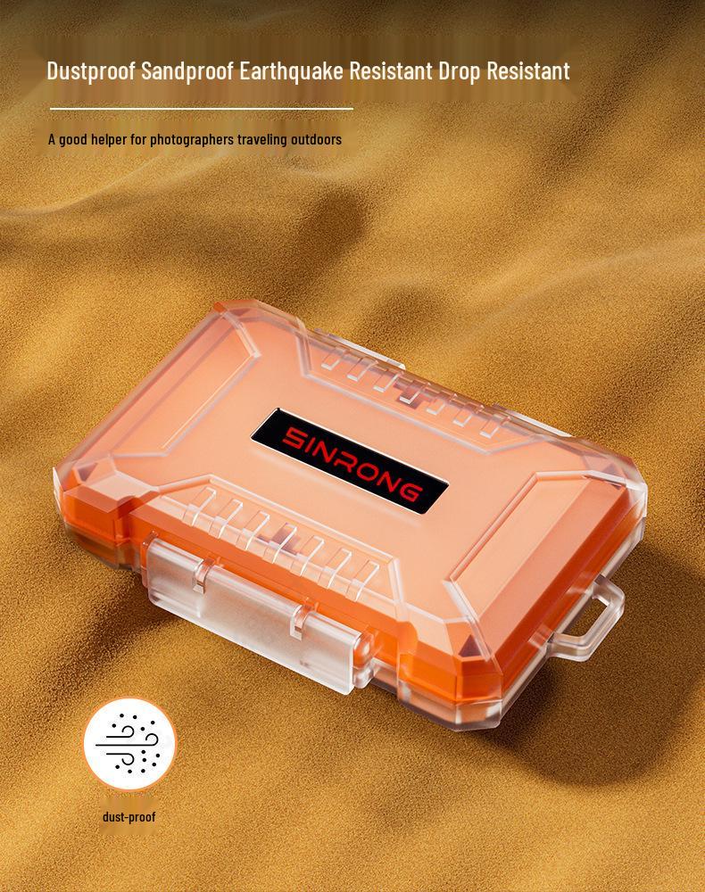 Waterproof Transparent SD Card and USB Drive Storage Box - Dustproof with Multi-functional Camera Memory Slots