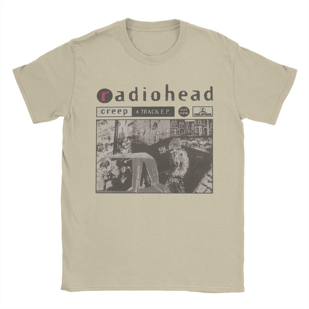 Radiohead Rock Vintage Hip Hop T Shirts Men Women Cotton Leisure T-Shirt Crewneck Tees Short Sleeve Clothes 4XL 5XL