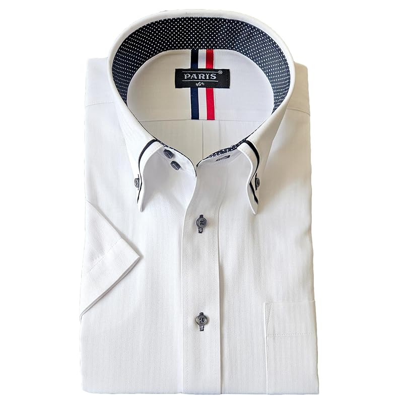 

[PARIS 16e] shirt men s short sleeve Form stability button down Duebottoni LL 7