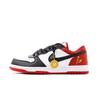 Big Wrapping, Wear Resistant And Non Slip Low Top Skateboard Shoes Unisex Black Red 355152-150(Team59-)