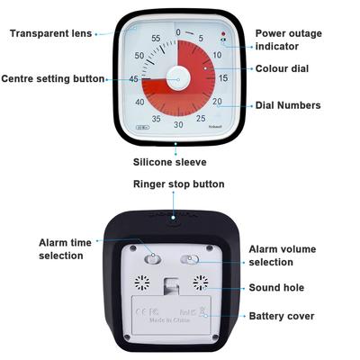 Humanized Time Manager Students Learning Time Management Device Manual Visual Timer Alarm Clock
