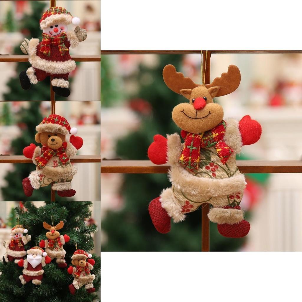 Rozkošní plyšoví panenky Santa Clause, sněhuláka, losa a medvěda pro okouzlující sváteční dekorace