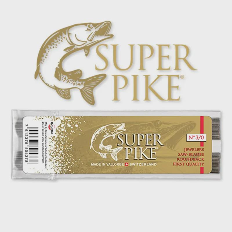 Swiss Imported Super Pike Metal Pattern 6/0 Curved Saw Blades, 12 Fine-Tooth Blades Per Pack
