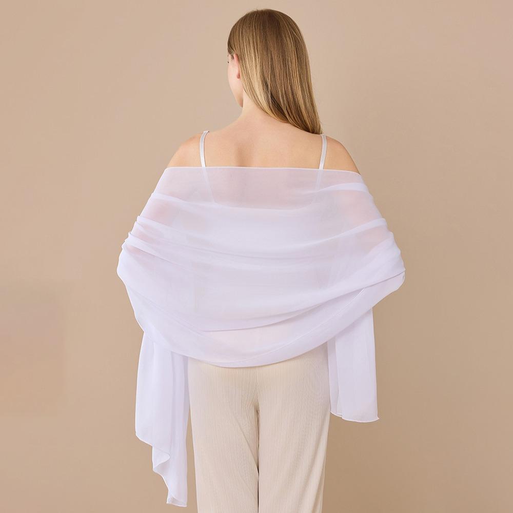 

Lightweight Fabric Bridesmaid Shawl Long Wedding Party Shawl Chiffon Shawl Wedding Ceremony