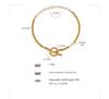 18K Gold Freshwater Pearl OT Buckle Hip Hop Bracelet
