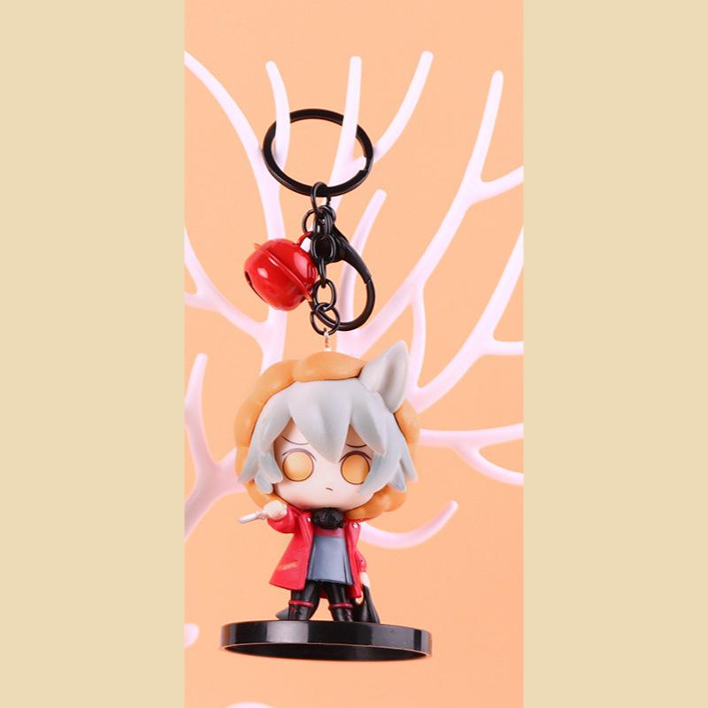Arknights Q Version PVC Keychain Anime Cosplay Gift Cute Figure Pendant Keyring Accessory Action Figures красный