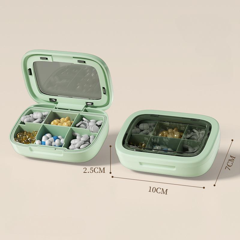 Outdoor Travel Pill Storage Boxes 4/6/21Grids Portable Medicinal Tablet Sealed Bins Small Plastic Pill Sorting Organize Casket