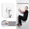 Punch-Free Transparent Adhesive Hook - Strong, Traceless, Waterproof for Bathroom & Kitchen
