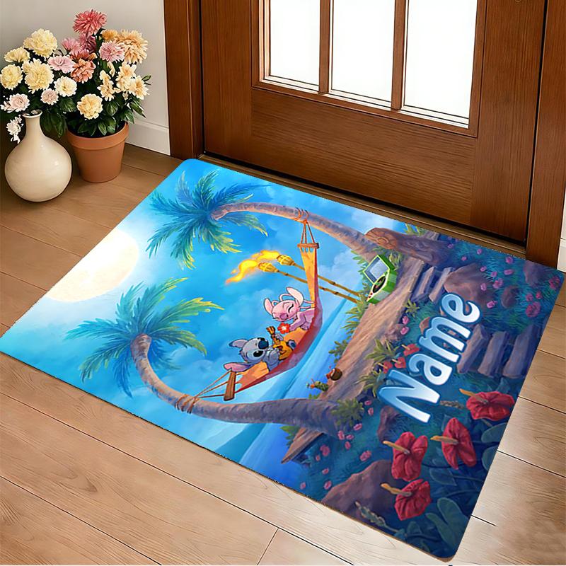 Personalized Name Island Adventure Living Room Non-Slip Area Rug Soft Carpet for Bedroom Playroom Sofa Office Home Decor Doormat