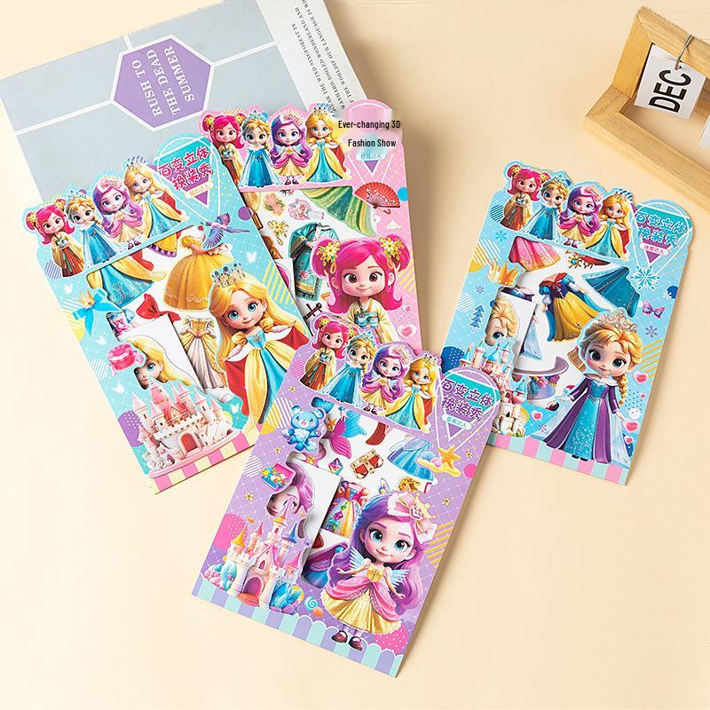 

Magnetic Dress-Up Stickers for Kids: DIY Cute Princess Educational Toy (Ages 3-6) Random 1 Book