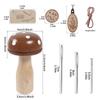 Patch Kit Wooden Mushroom Complete Craft Supplies Patch Loom Darning Tool Mending Kit For Knitting Embroidery Repair DIY
