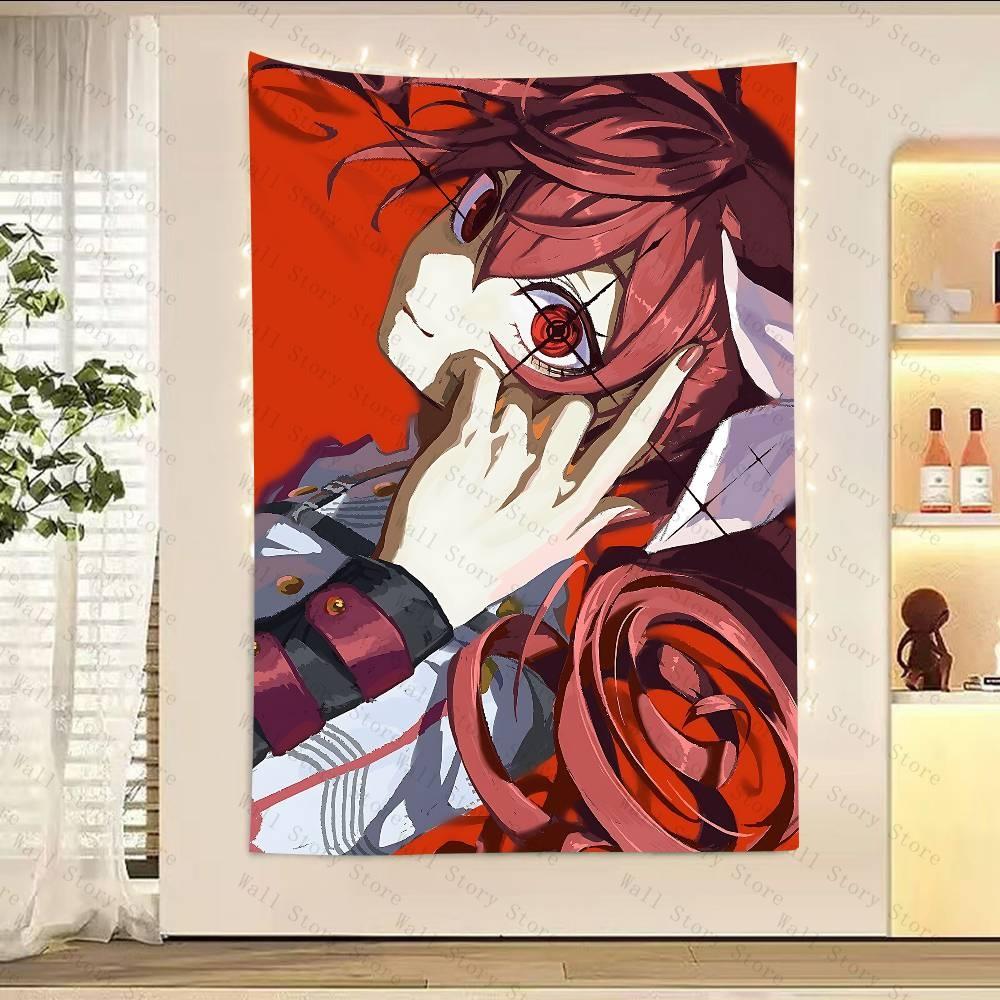 Popular Virtual Singer Kasane Teto Anime Backdrop Fabric Sign Poster Banner For Party Decoration Photo Props Background Tapestry