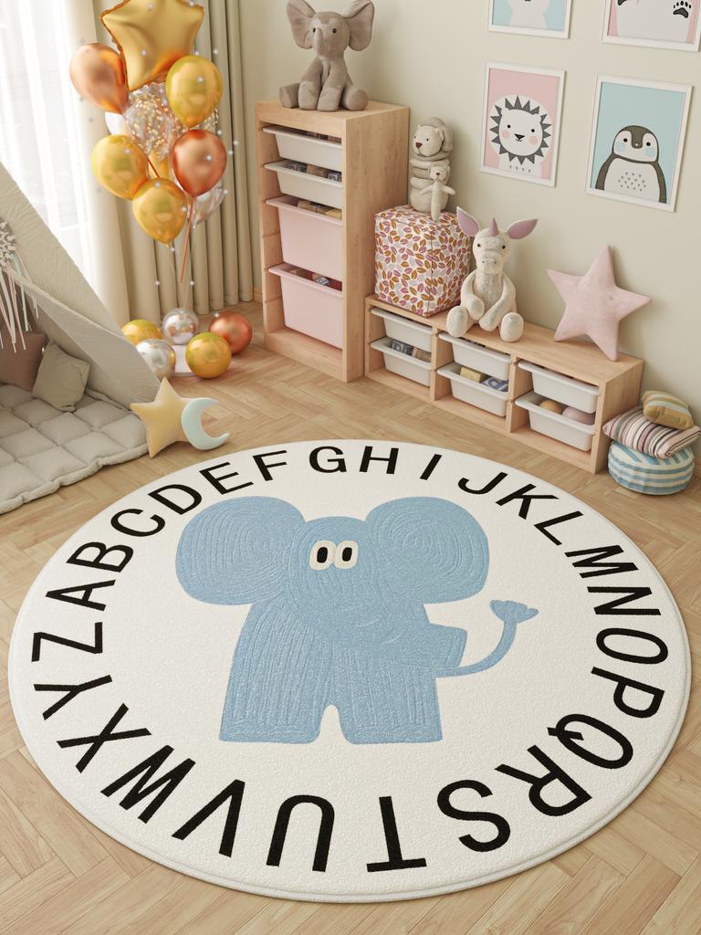 Cartoon Animal pattern children's room round rug Cartoon Style Living Room Decoration Carpet Color Round Rugs for Bedroom