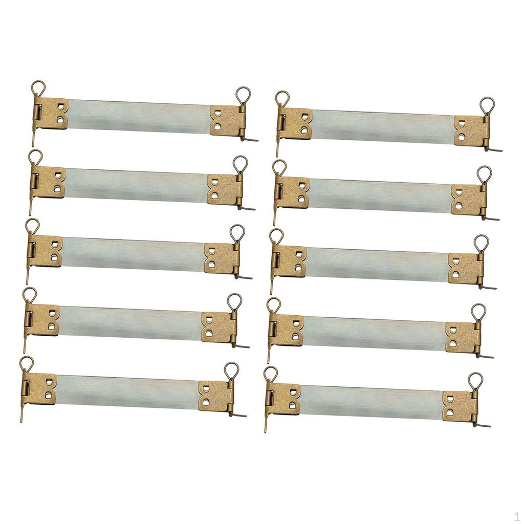 10 Pieces Internal Iron Sturdy Spring Clip Handbag Hinges for Bag Sewing DIY Purse Making