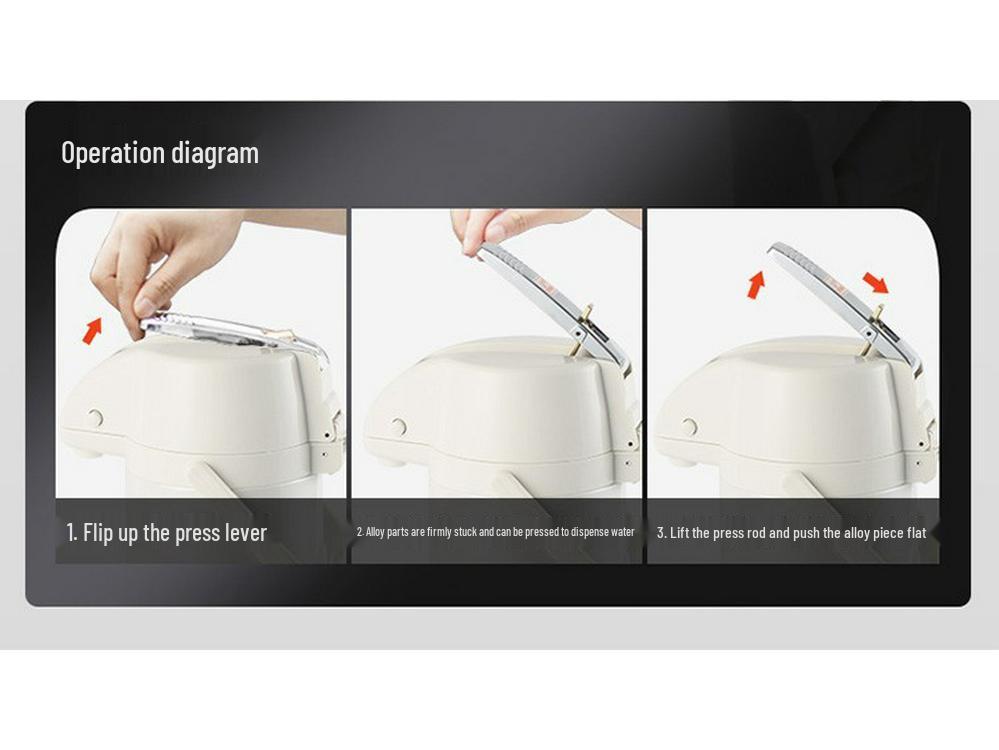 Le Lion Large Capacity Press-Type Vacuum Insulated Thermos Flask Kettle