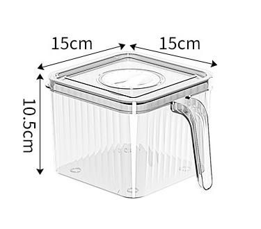 Large Capacity Handle Refrigerator Storage Box Stackable Transparent Storage Boxes with Lids Vegetable and Fruit Storage Box