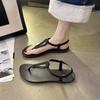 2024 Summer New Women Casual Strap Sandals Roman Fashion Flat Sandals Non-slip Beach Sandals Women Ladies Shoes Solid Flip Flops