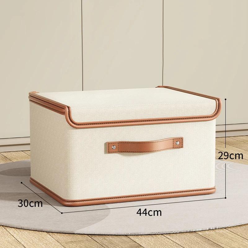Dustproof Storage Box with Lid Large Capacity Foldable Clothes Storage Box Double Thickness Moisture-proof Storage Box