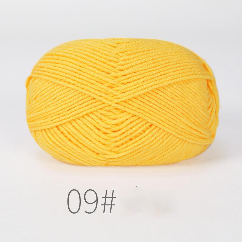 50g di cotone al latte all'uncinetto filato 4 strati per maglieria di lana cucito tinto Lanas per artigianato all'uncinetto cappello maglione bambole sciarpa lavoro a maglia fai da te