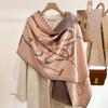 New Retro Fashion Imitation Cashmere Scarf For Women In Winter, Thickened And Warm Neck, Dual Purpose Shawl Exterior