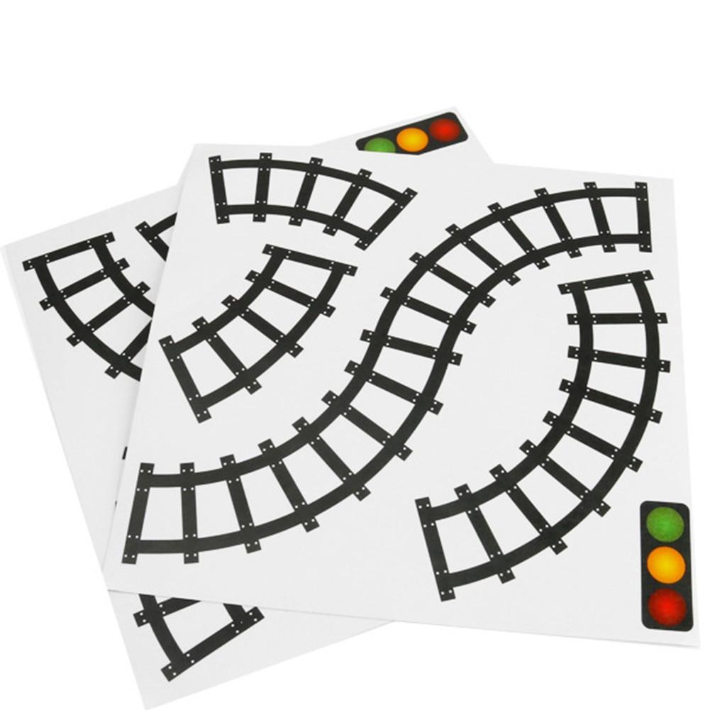 Parking Scene Toy Track Sticker Pattern Removable Set 18-25g