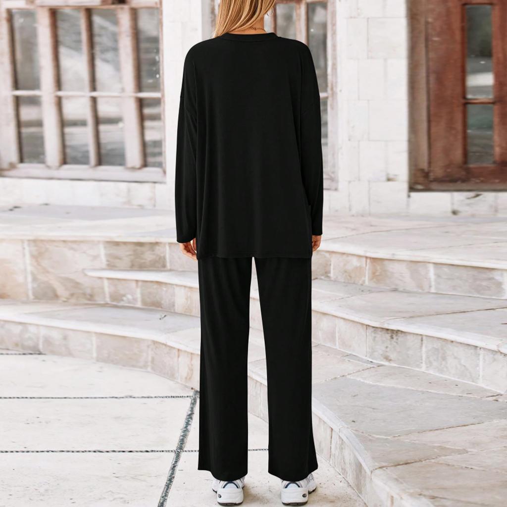 Dwuczęściowe zestawy dla kobiet Casualowe luźne koszule z długim rękawem i szorty ze sznurkiem z wysokim stanem Dres Jesienne stylizacje