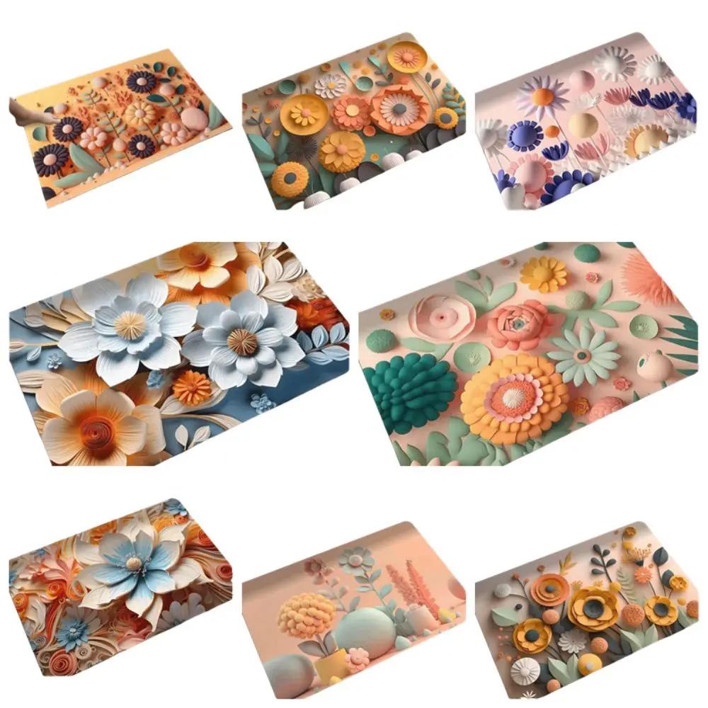 Durable 3D Bath Mat Diatomaceous Earth Absorbent Shower Doormat Anti Slip Oil Painting Bathroom Floor Mat Door