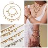 Star Moon Pearl Zircon Necklace & Bracelet Set with Multi-Accessory Design