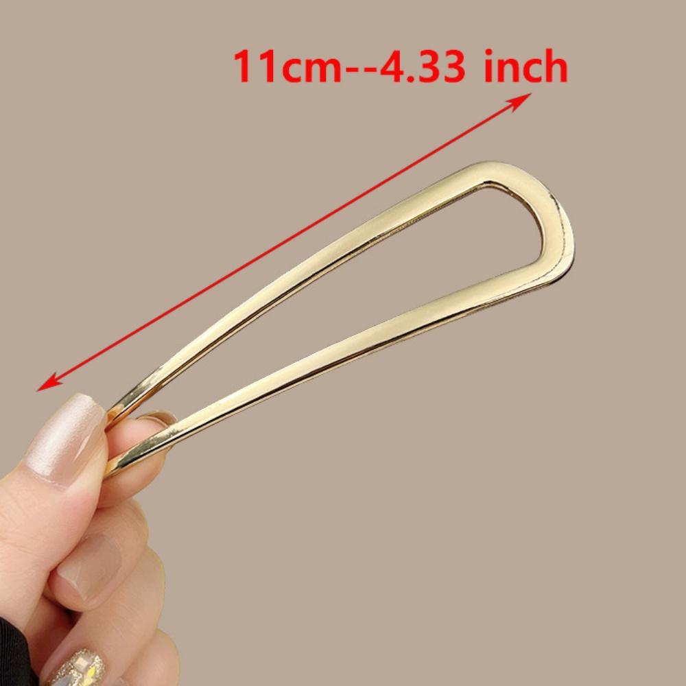 Pearl U-Shaped HairPins Fashion Hair Fork Elegant Alloy Long Hair Clip Pins Bun French Hairpin Hair Stick Women Girls
