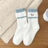 5Pairs Embroidery Mink Fleece Socks Puppy Dog Plush Floor Socks Winter Fluffy Socks  Autumn Winter