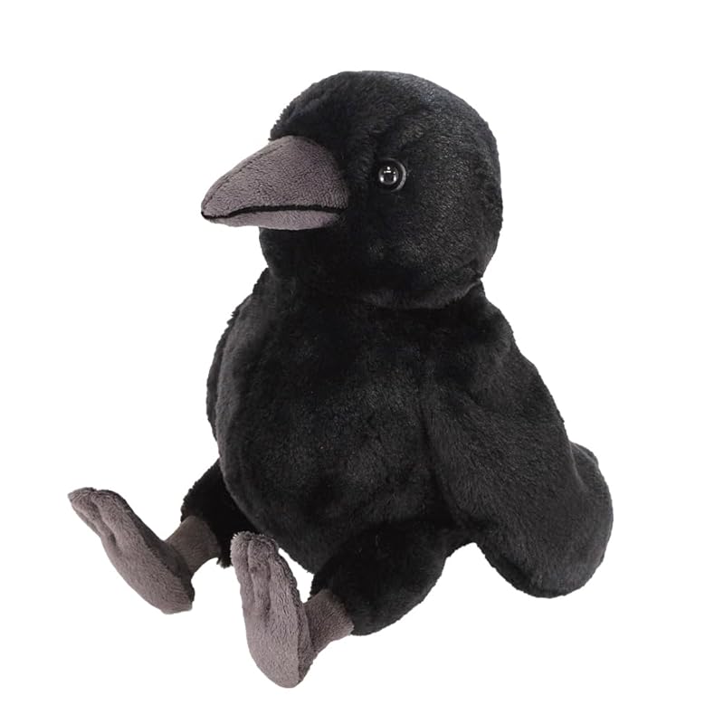 SunLemon Fluffies Medium Crow 15 x 24 x 20.5cm Plush Animal Cute Bird P-1473