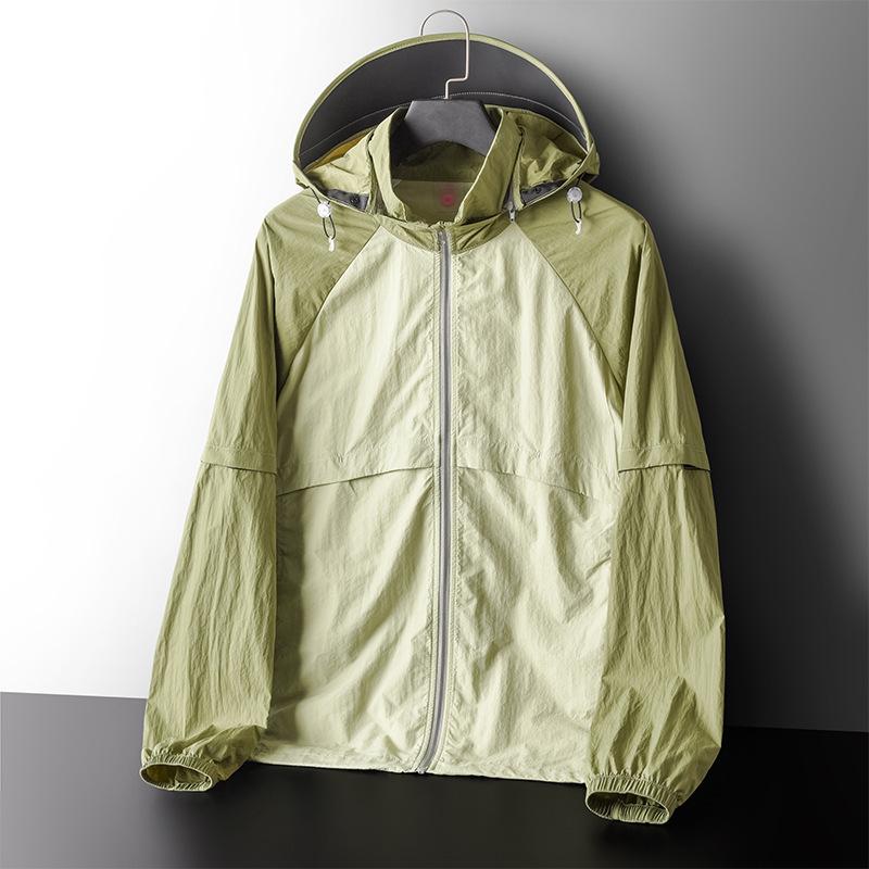 Summer Sun Protection Clothing, Quick Drying, Detachable Sun Protection Jacket, Casual Fishing Thin Outdoor Skin Clothing