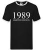 Limited Edition 1989 - Mens Ringer - Birthday Present 35th 35 Gift Age