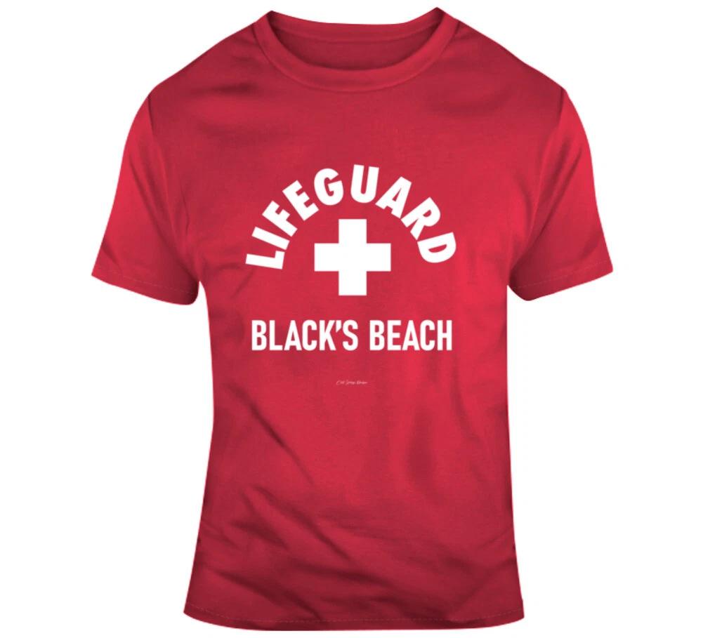 

Lifeguard Black s Beach Surfing California Summer Gift Ocean Water T Shirt XL