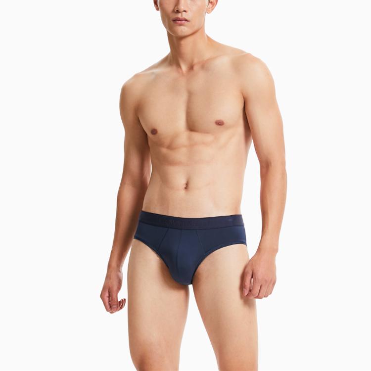 Calvin Klein Matte Base Letter Logo Waistband Fitted Triangle Underwear Men underwear Deep-Blue NB2906-8SB