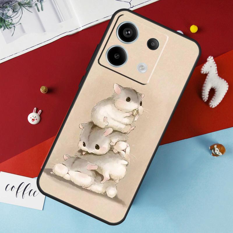 Hamsters Case For Xiaomi Redmi Note 14 12 11 10 13 Pro 15 Pro Plus Redmi 15 14C 10C 12C 13C 15C Cover