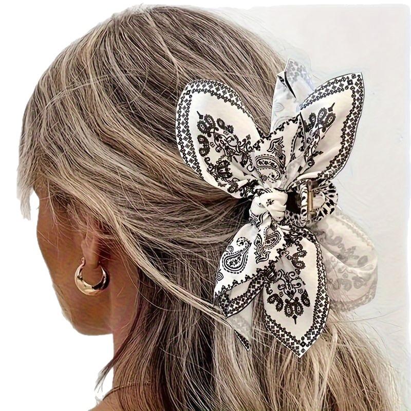 Retro fashion cashew flower bow hair clip, fashionable French hair accessory, suitable for women s daily and casual wear