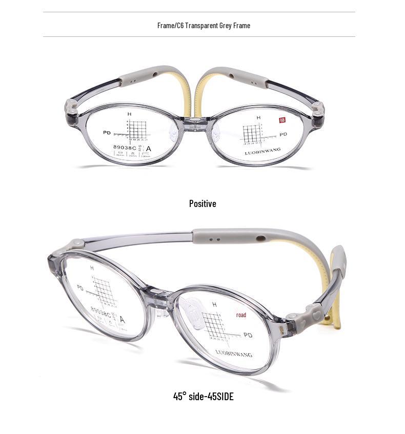 Eco-friendly Ultra-light Kids' Myopia Control Silicone Glasses Frame, Drop-resistant and Comfortable