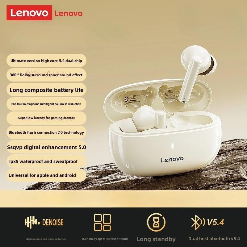 Original Lenovo TA210 Drahtlose Ohrhörer Bluetooth 5.4 Lange Akkulaufzeit Musik Spiel Geräuschunterdrückung Kopfhörer Wasserdichte Sportkopfhörer