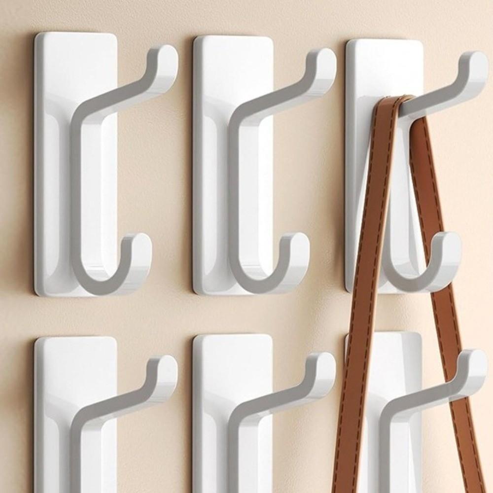 4PCS Moisture-proof Wall-Mounted Hooks Waterproof Strong Adhesive Hooks Closet Hooks  Dorm Closet