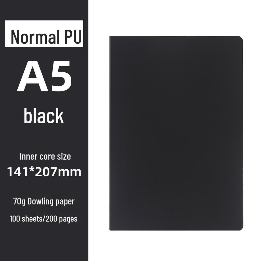 In-Stock A5 PU Leather Notebook with Custom Logo Printing for Business Meetings
